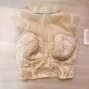 COPY - Victoria’s Secret bridal collection lace, high neck bra with rhinestones…